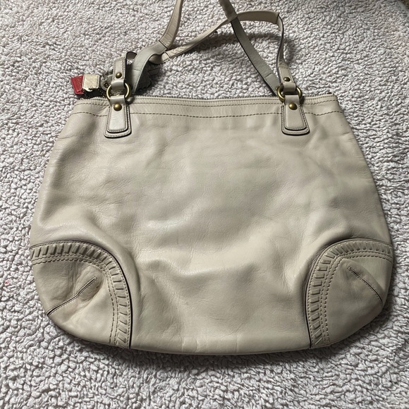Bone Color Coach Handbag - Picture 2 of 7